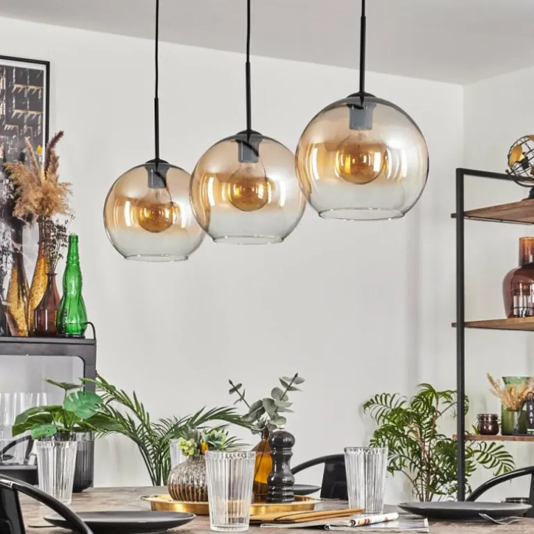 Koyoto Suspension Noir, 3 lumières