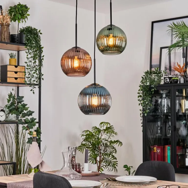 Koyoto Suspension Noir, 3 lumières