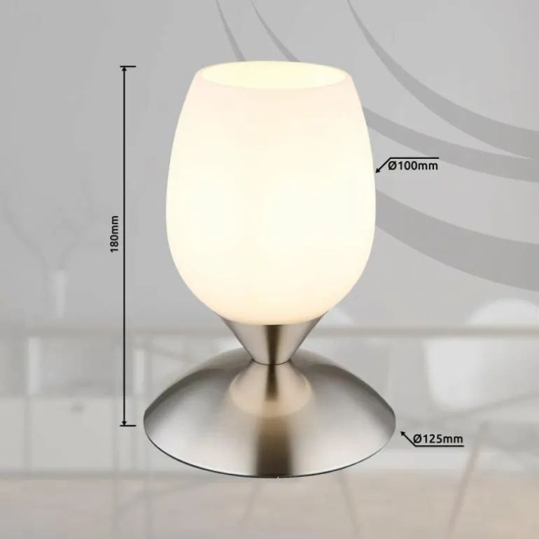 Kuwaita Lampe à poser Luminaires Globo Lighting Nickel mat, 1 lumière
