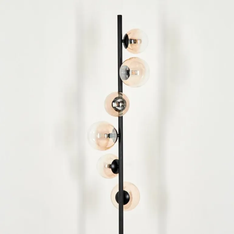 Lampadaire - Verre 10 cm, 12 cm Remaisnil Ambre, Clair, 6 lumières