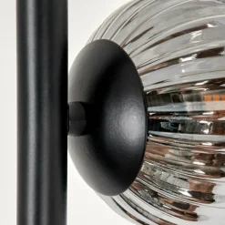 Lampadaire - Verre 10 cm, 12 cm Remaisnil Fumé, 3 lumières