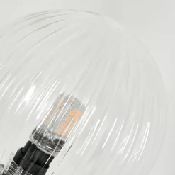 Lampadaire - Verre 12 cm Bernado Clair, 3 lumières