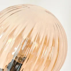 Lampadaire - Verre 12 cm Bernado Ambre, 5 lumières