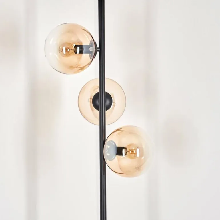 Lampadaire - Verre 15 cm Gastor Ambre, Clair, 3 lumières