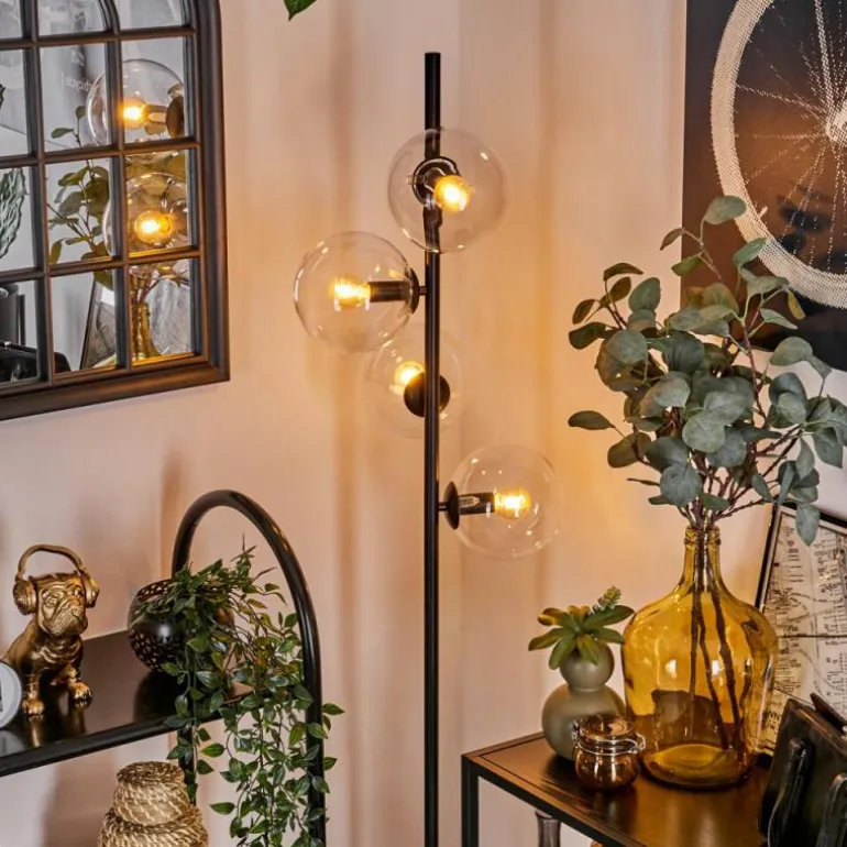 Lampadaire - Verre 15 cm Gastor Clair, 4 lumières