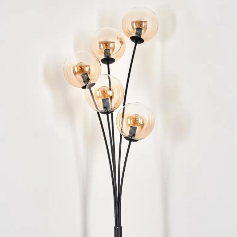 Lampadaire - Verre 15 cm Gastor Ambre, Clair, 5 lumières