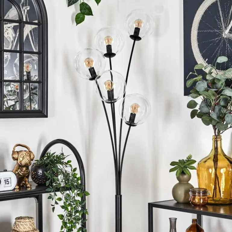 Lampadaire - Verre 15 cm Gastor Clair, 5 lumières