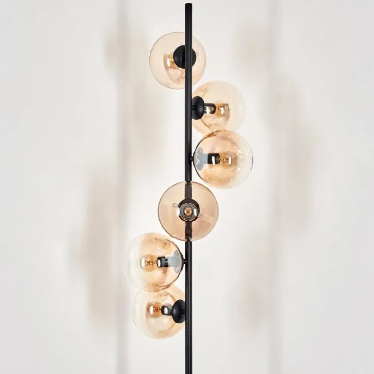 Lampadaire - Verre 15 cm Gastor Ambre, Clair, 6 lumières