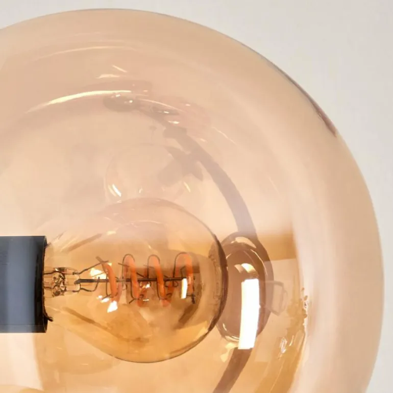 Lampadaire - Verre 15 cm Gastor Ambre, 5 lumières