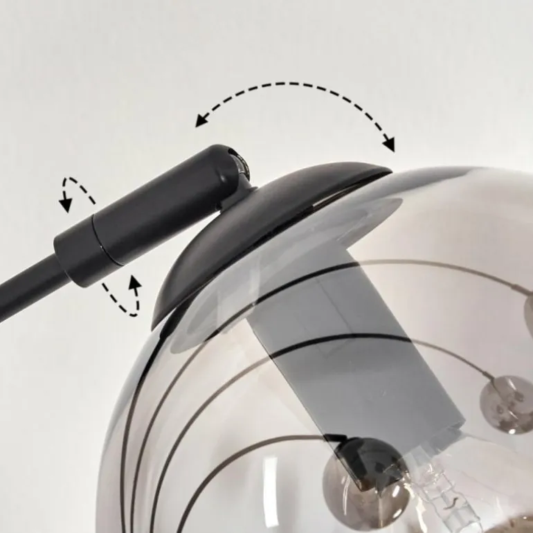 Lampadaire - Verre 15 cm Gastor Fumé, 5 lumières