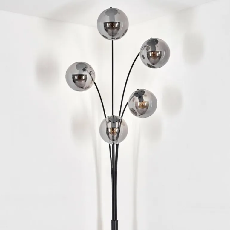 Lampadaire - Verre 15 cm Gastor Fumé, 5 lumières