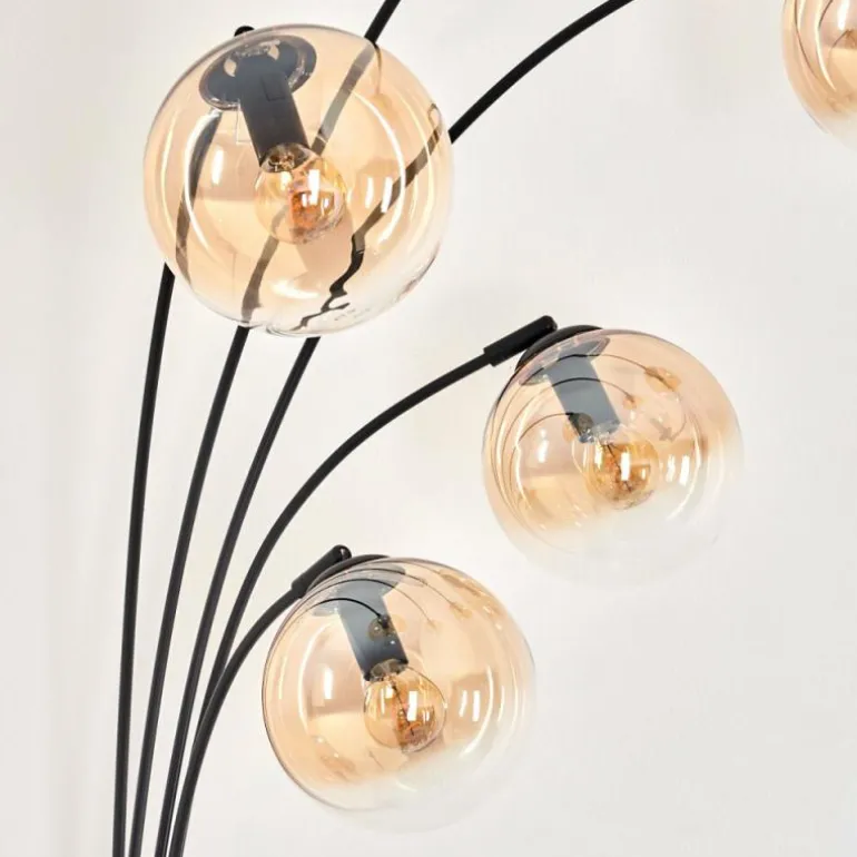 Lampadaire - Verre 15 cm Gastor Ambre, Clair, 5 lumières