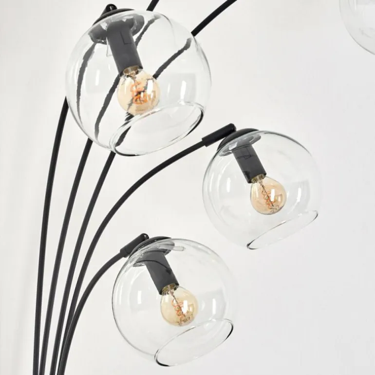 Lampadaire - Verre 15 cm Koyoto Clair, 5 lumières
