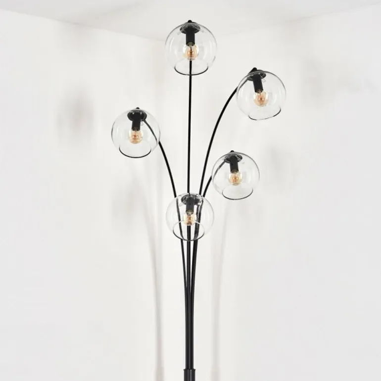 Lampadaire - Verre 15 cm Koyoto Clair, 5 lumières