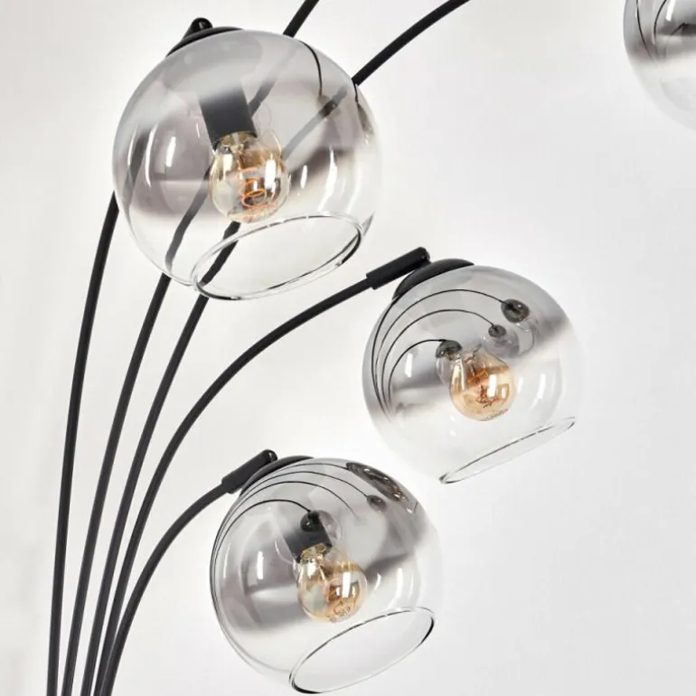 Lampadaire - Verre 15 cm Koyoto Clair, Fumé, 5 lumières