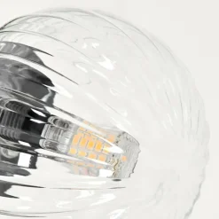 Lampadaire - Verre 10 cm Remaisnil Clair, 3 lumières