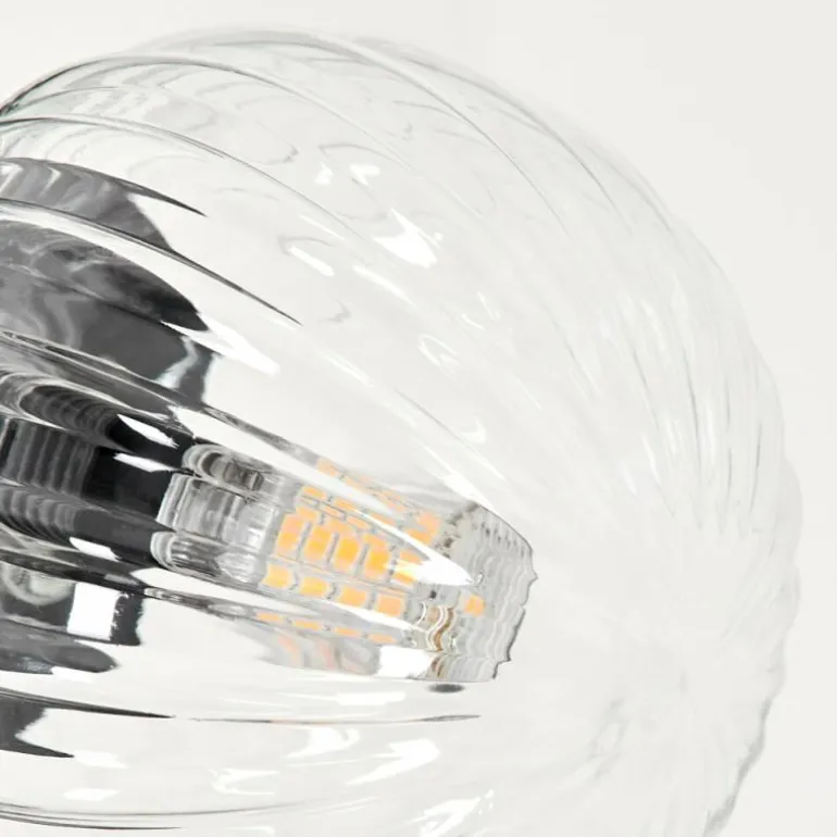 Lampadaire - Verre 10 cm Remaisnil Clair, 3 lumières