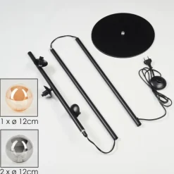 Lampadaire - Verre 12 cm Remaisnil Ambre, Fumé, 3 lumières
