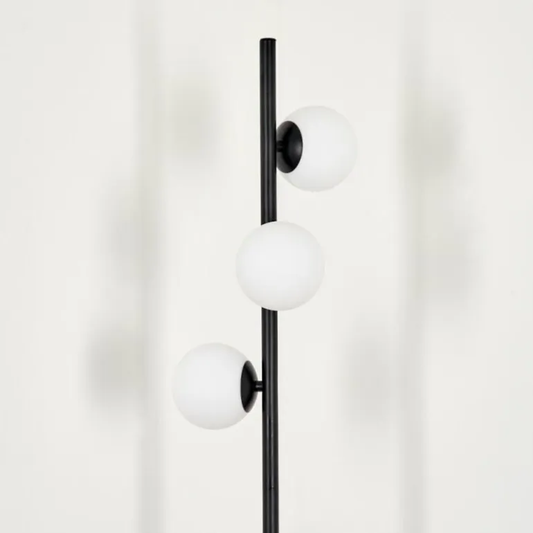 Lampadaire - Verre 10 cm Remaisnil Blanc, 3 lumières