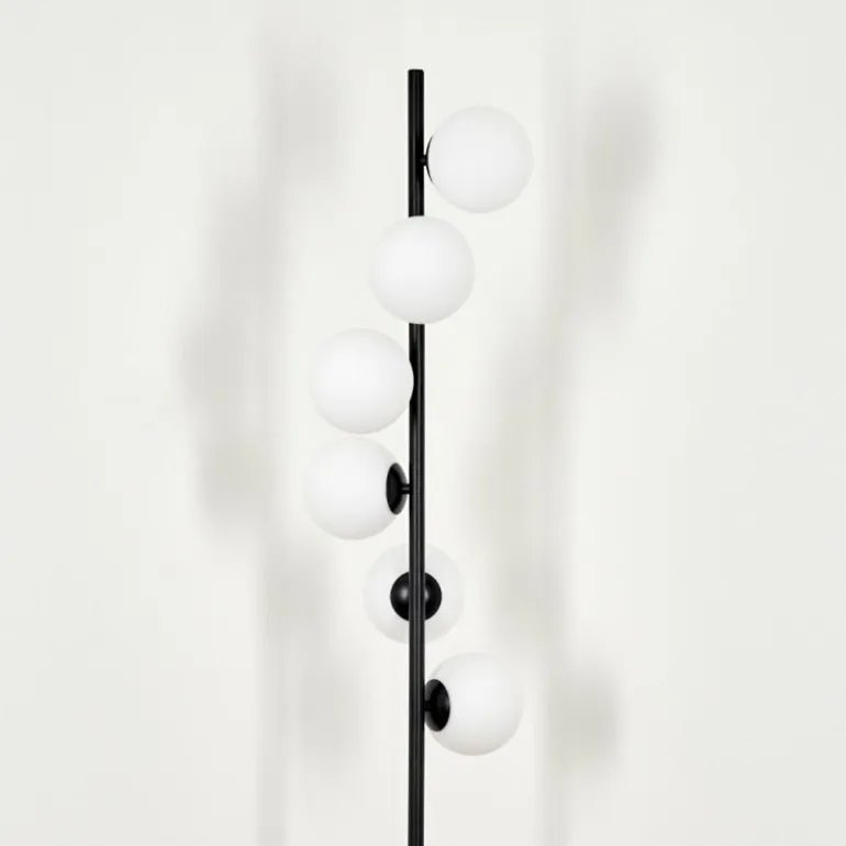 Lampadaire - Verre 12 cm Remaisnil Blanc, 6 lumières