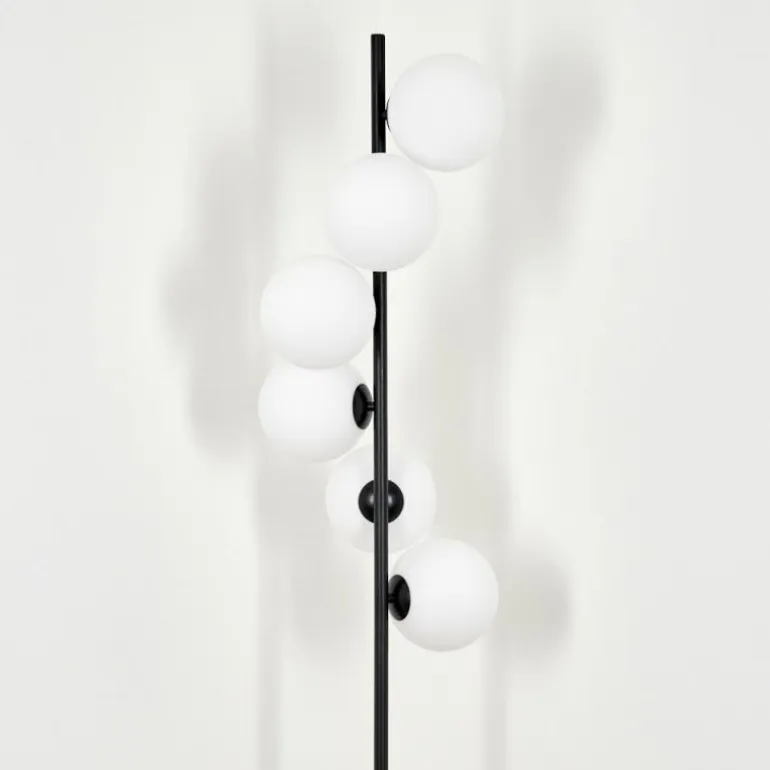 Lampadaire - Verre 15 cm Remaisnil Blanc, 6 lumières