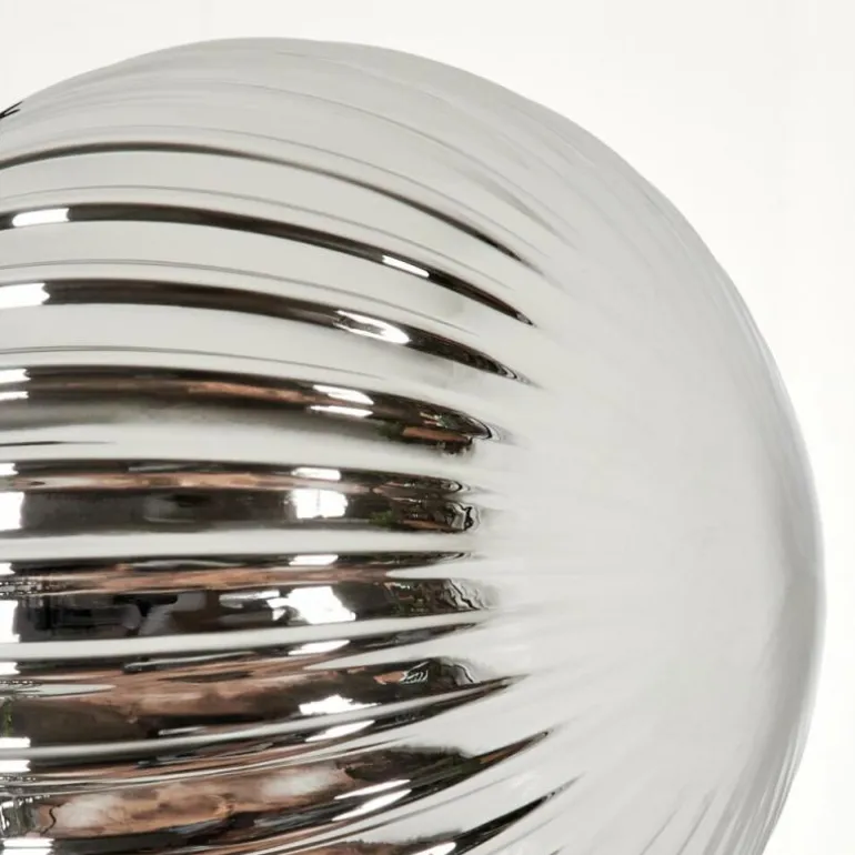 Lampadaire - Verre 15 cm Remaisnil Noir, 3 lumières