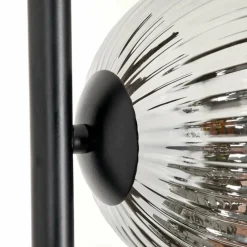 Lampadaire - Verre 12 cm Remaisnil Noir, 5 lumières