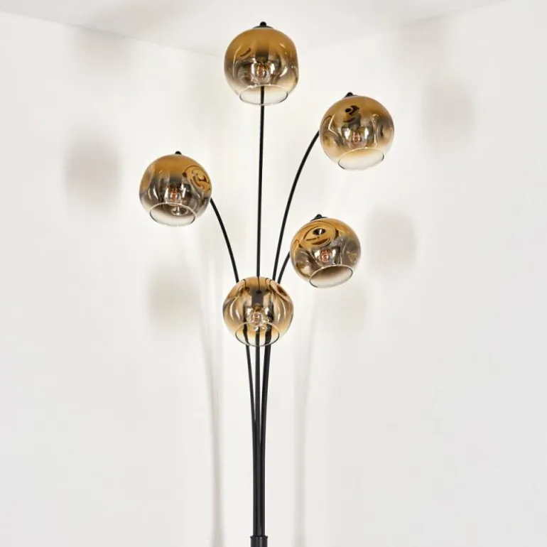 Lampadaire - Verre 15 cm Ripoll Or, Clair, 5 lumières
