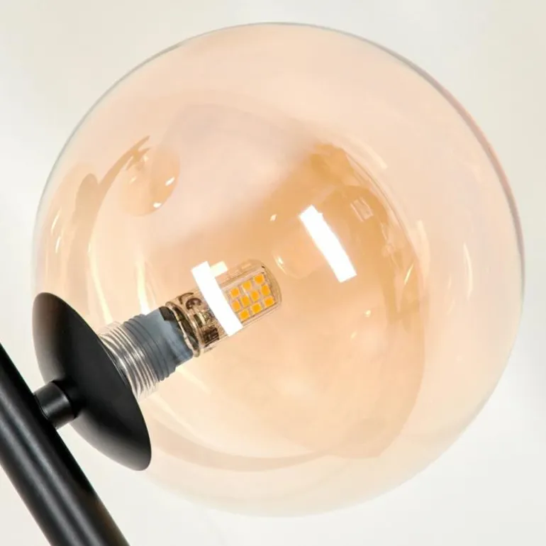Lampadaire - Verre Remaisnil Noir, 3 lumières