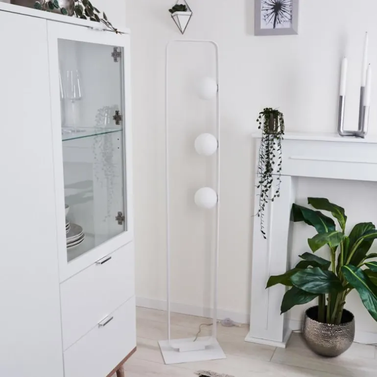 Lampadaire Beland Blanc, 3 lumières