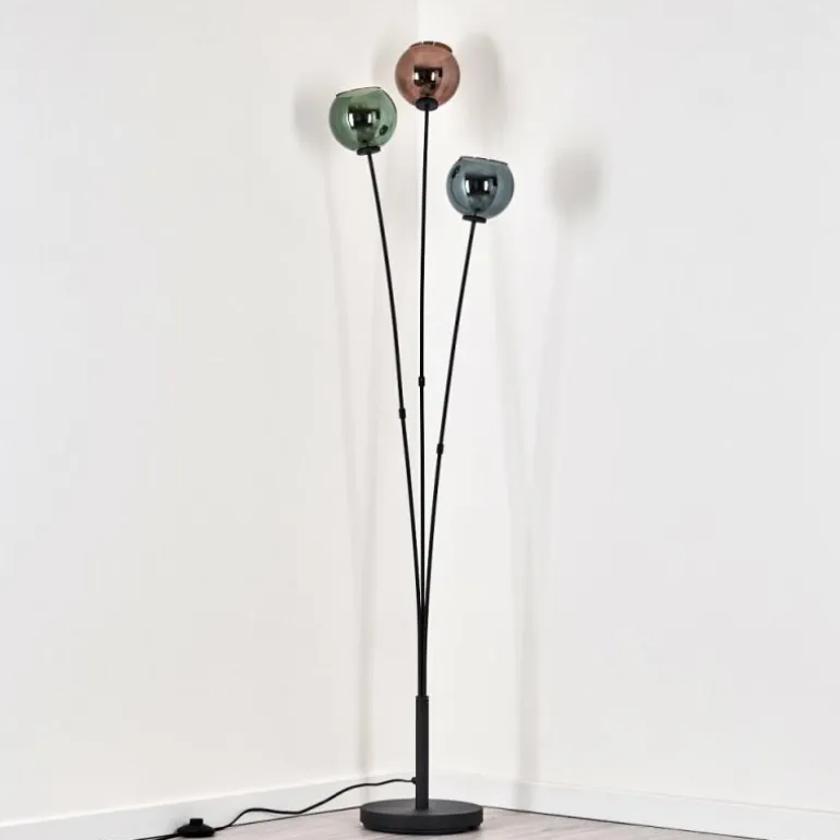 Lampadaire Belp Noir, 3 lumières