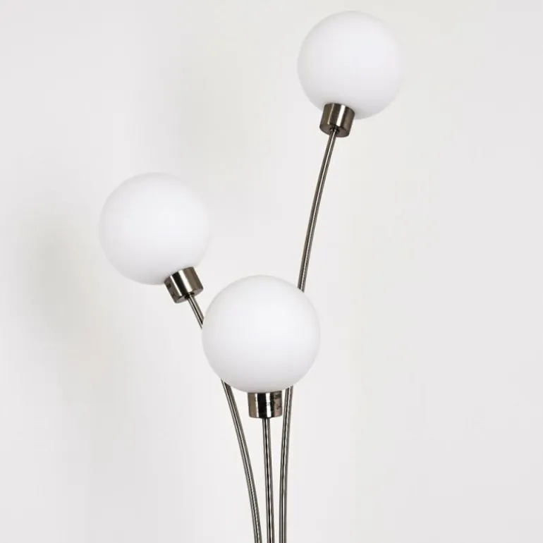 Lampadaire Bernado Nickel mat, 3 lumières