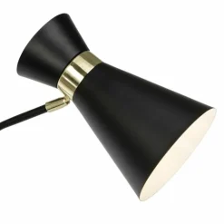 Lampadaire Brilliant Goldy Or, Noir, 1 lumière