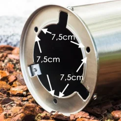 Lampadaire d'extérieur Dakar Acier inoxydable, 1 lumière
