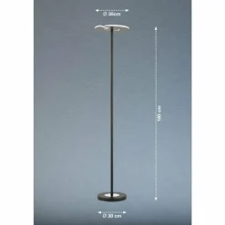 Lampadaire Fischer & Honsel Dent LED Noir, 1 lumière