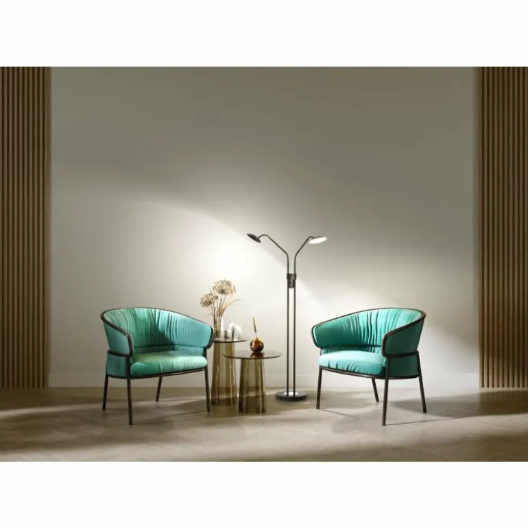 Lampadaire Fischer & Honsel Tallri LED Noir, 2 lumières