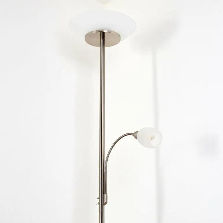 Lampadaire Gismaro Nickel mat, 3 lumières