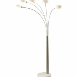 Lampadaire Globo CLASSIC STYLE Nickel mat, 5 lumières