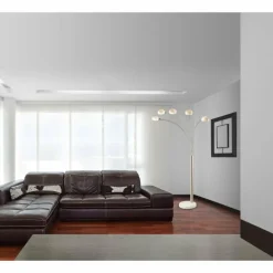 Lampadaire Globo CLASSIC STYLE Nickel mat, 5 lumières