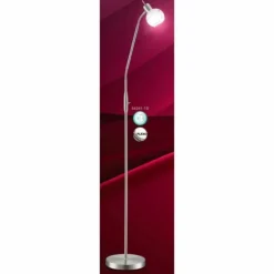 Lampadaire Globo ELLIOTT Nickel mat, 1 lumière