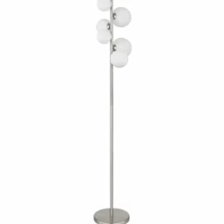 Lampadaire Globo RIHA LED Nickel mat, 6 lumières