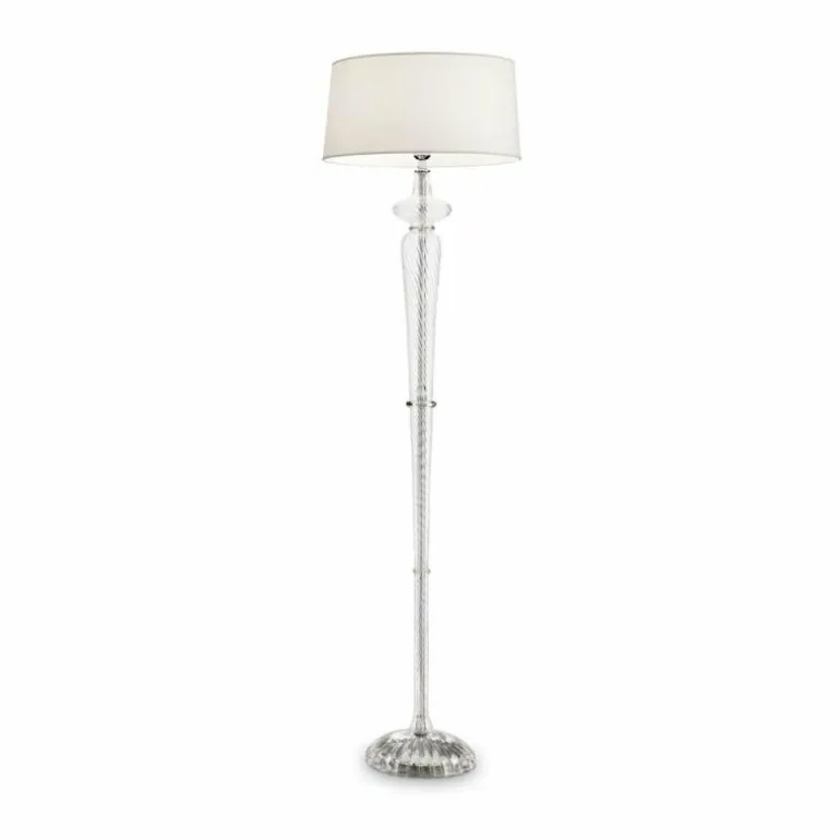 Lampadaire Ideal Lux FORCOLA Chrome, Transparent, 1 lumière