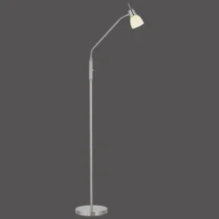 Lampadaire Leuchten-Direkt KARO Acier brossé, 1 lumière