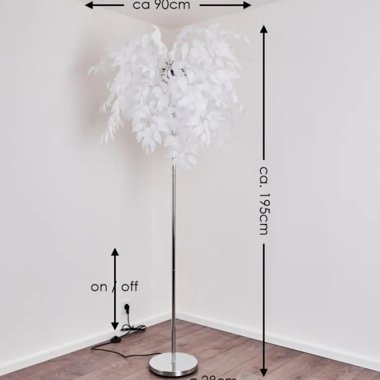 Lampadaire Nauela Acier brossé, 3 lumières