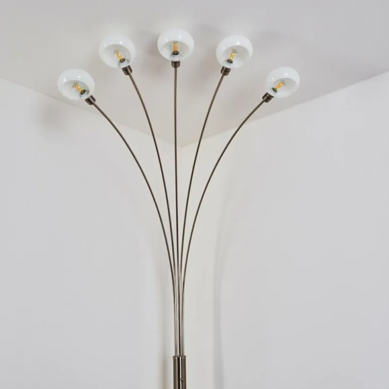 Lampadaire Nikkala Nickel mat, 5 lumières