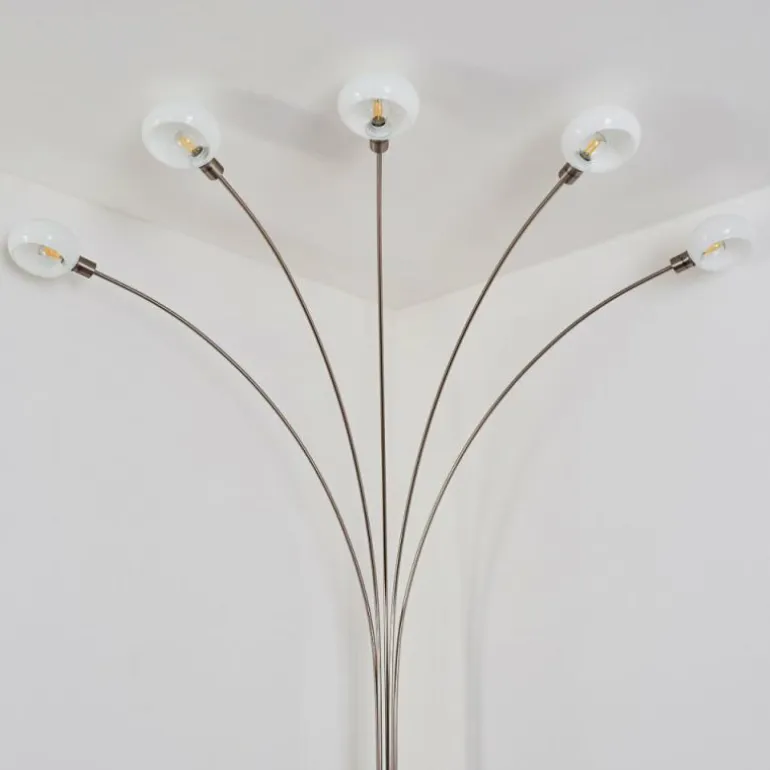 Lampadaire Nikkala Nickel mat, 5 lumières