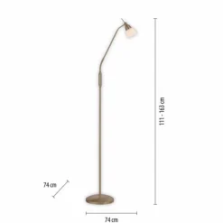 Lampadaire Paul Neuhaus PINO LED Vieux laiton, 1 lumière