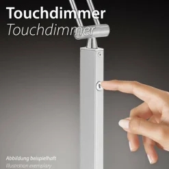 Lampadaire Paul Neuhaus PINO LED Argenté, 1 lumière
