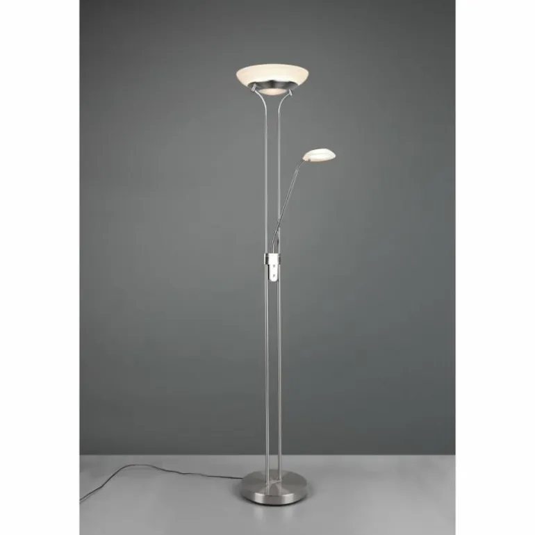 Lampadaire Reality Orson LED Nickel mat, 2 lumières