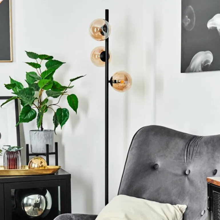Lampadaire Remaisnil Noir, 3 lumières